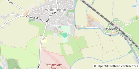 Map of Lichfield, Staffordshire