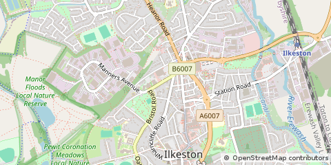 Map of Ilkeston, Derbyshire
