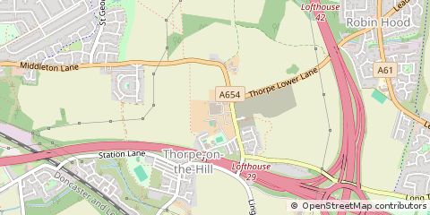 Map of Wakefield, West Yorkshire