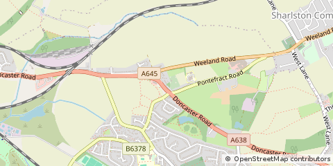 Map of Wakefield, West Yorkshire