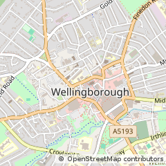 Map of Wellingborough, Northamptonshire
