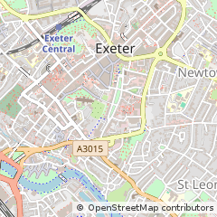 Map of Exeter, Devon