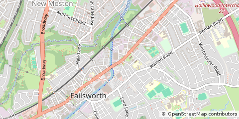 Map of Failsworth, Manchester