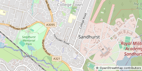 Map of Sandhurst, Berks