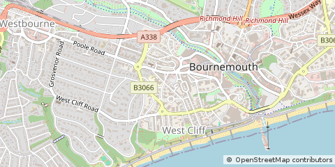 Map of Bournemouth, Dorset