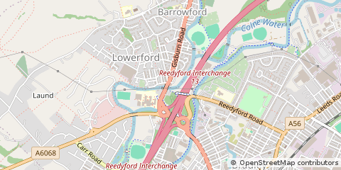 Map of Nelson, Lancashire