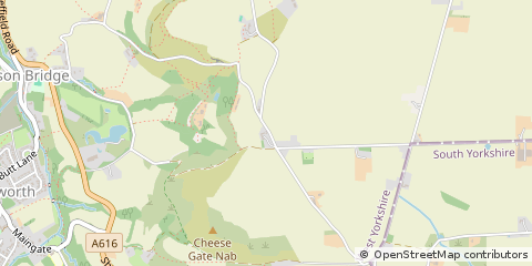 Map of Huddersfield, West Yorkshire