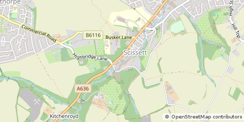 Map of Huddersfield, West Yorkshire