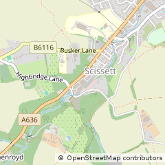 Map of Huddersfield, West Yorkshire