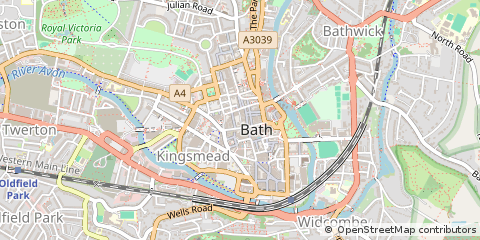 Map of Bath, Somerset