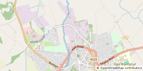Map of Ruthin, Clwyd