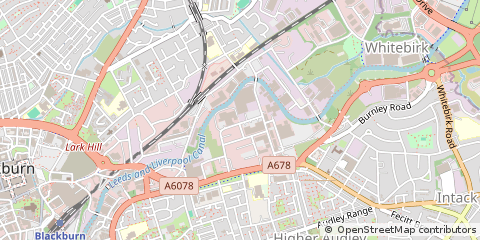 Map of Blackburn, Lancashire