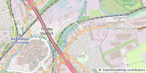 Map of Sheffield, South Yorkshire