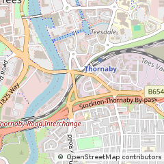 Map of Stockton-on-Tees, Cleveland