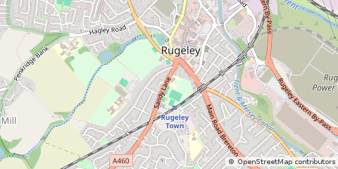 Map of Rugeley, Staffs