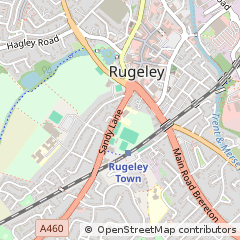 Map of Rugeley, Staffs