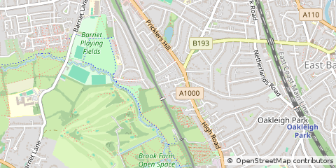 Map of Barnet, Hertfordshire