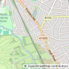 Map of Barnet, Hertfordshire