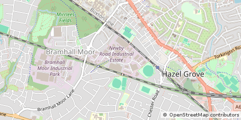 Map of Stockport, Cheshire