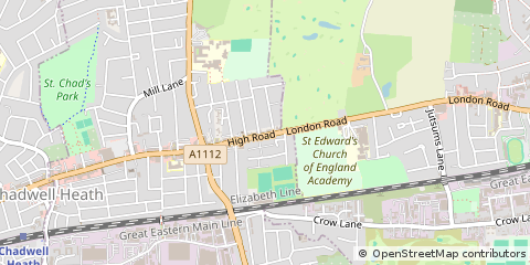 Map of Romford, Essex