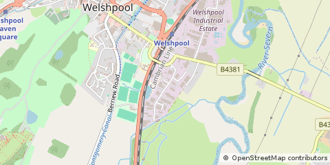 Map of Welshpool, Powys