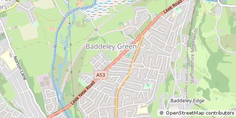 Map of Stoke-on-Trent, Staffordshire