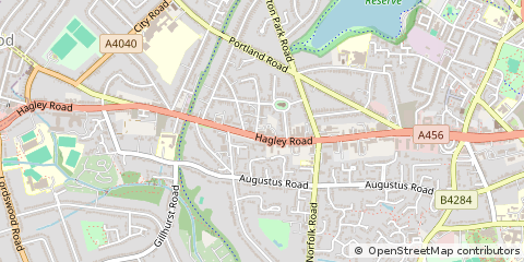 Map of Edgbaston, Birmingham
