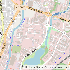Map of Swansea, West Wales