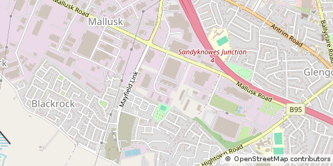 Map of Newtownabbey, County Antrim