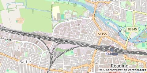 Map of Reading, Berkshire