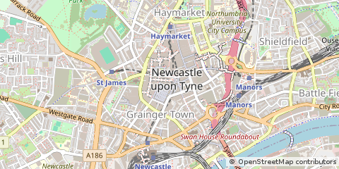 Map of Newcastle Upon Tyne