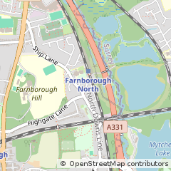 Map of Farnborough, Hampshire