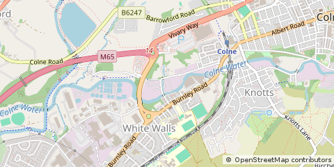 Map of Colne, Lancs