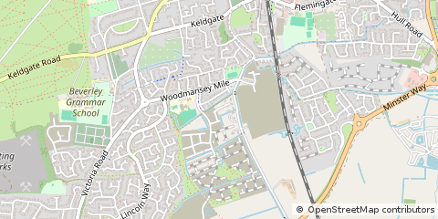 Map of Beverley, East Yorkshire