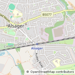 Map of Alsager, Stoke-on-Trent