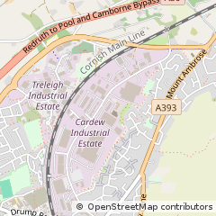 Map of Redruth, Cornwall
