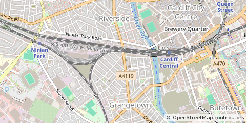 Map of Cardiff