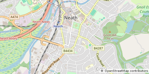 Map of Neath