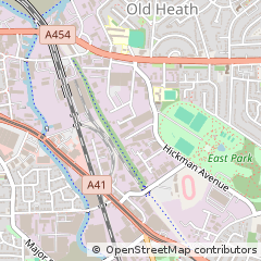 Map of Wolverhampton, West Midlands