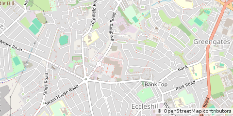 Map of Bradford, West Yorkshire