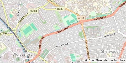 Map of Nottingham, Notts