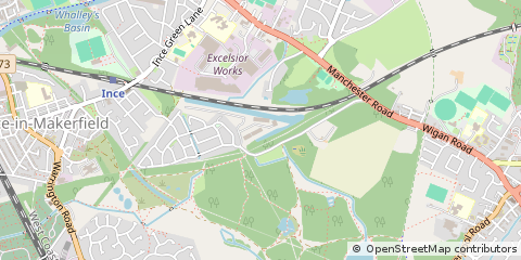 Map of Wigan, Lancashire