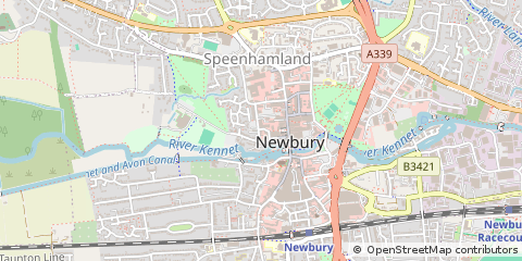 Map of Newbury, Berkshire