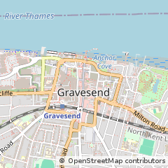 Map of Gravesend, Kent