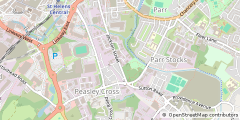 Map of ST. Helens, Merseyside
