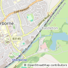 Map of Sherborne, Dorset