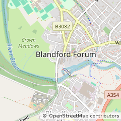 Map of Blandford Forum, Dorset