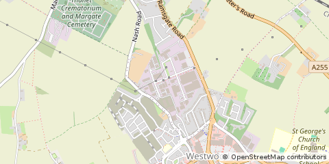 Map of Margate, Kent