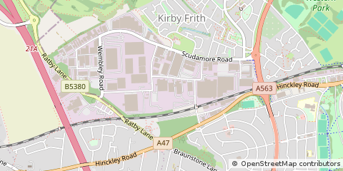 Map of Leicester, Leicestershire