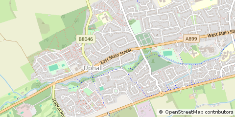 Map of Broxburn, West Lothian